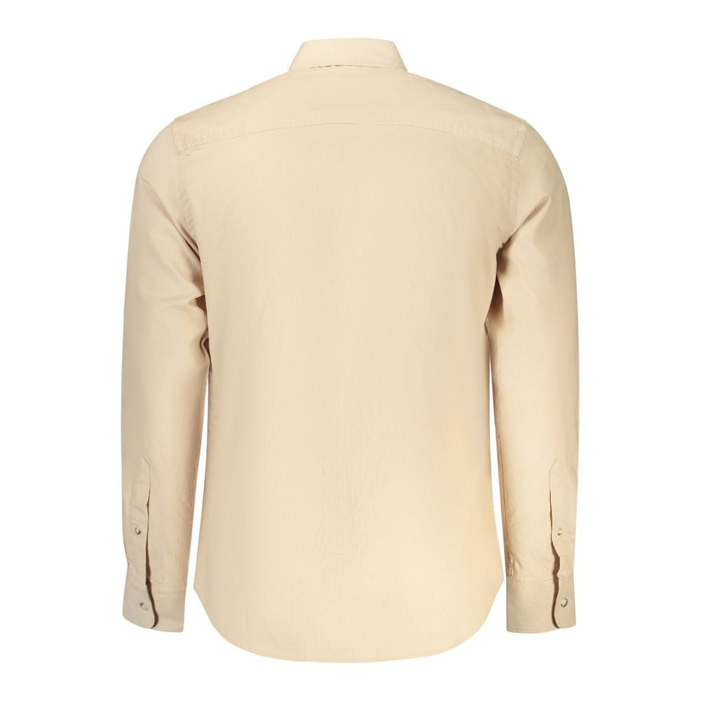 Dress Shirt by North Sails for men in cotton azzurro & beige showcases a sharp silhouette, elegantly detailed with a sharp and sharp .