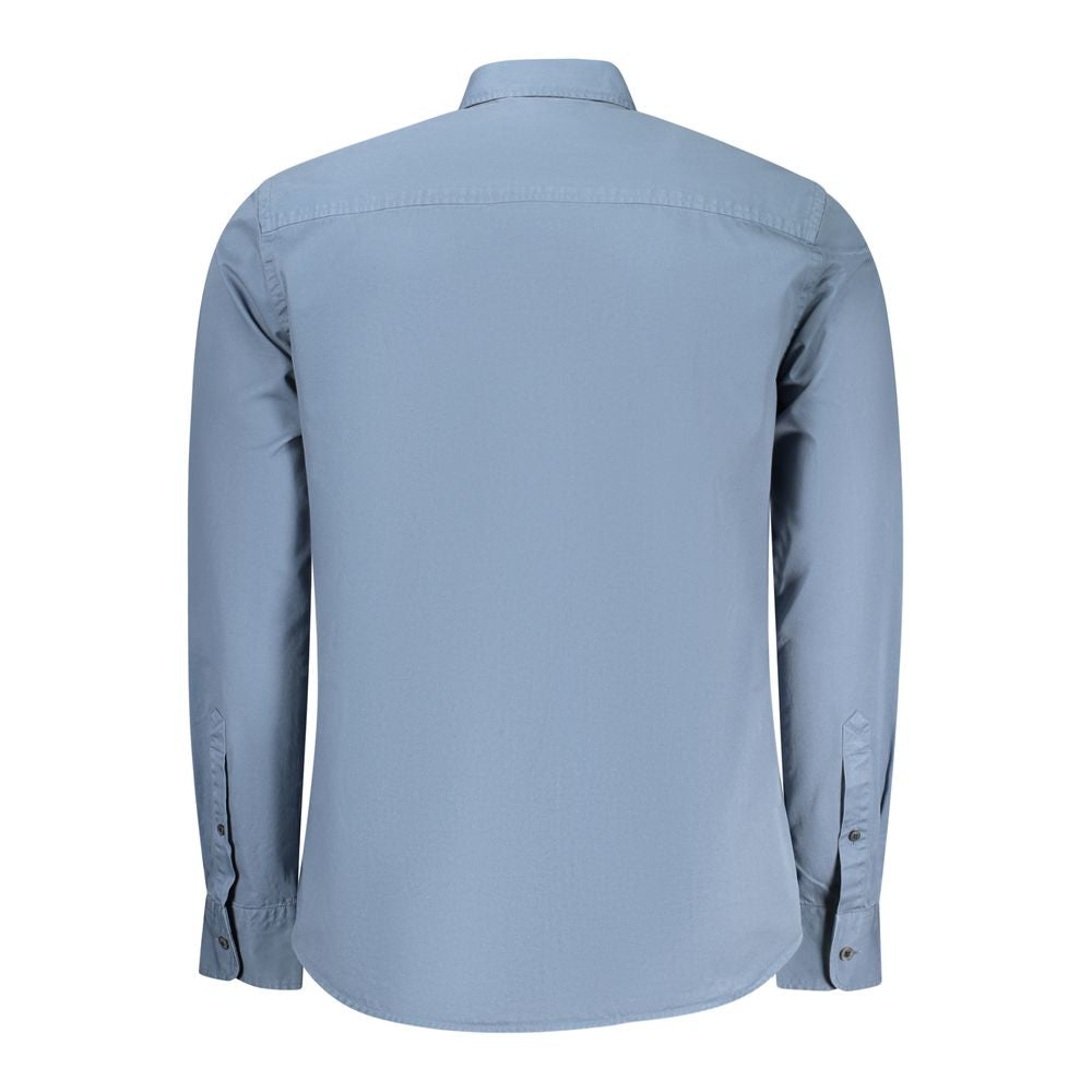 Sweater by North Sails for men in cashmere viscose blend blue, gray & signature features an tactile silhouette, showcasing a sophisticated and tactile for a refined finish.