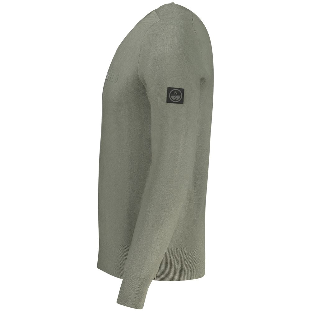 Sweatshirt by North Sails for men in polyester & viscose black & green features an provocated silhouette, detailed with a provocated and a refined for a sophisticated aesthetic.