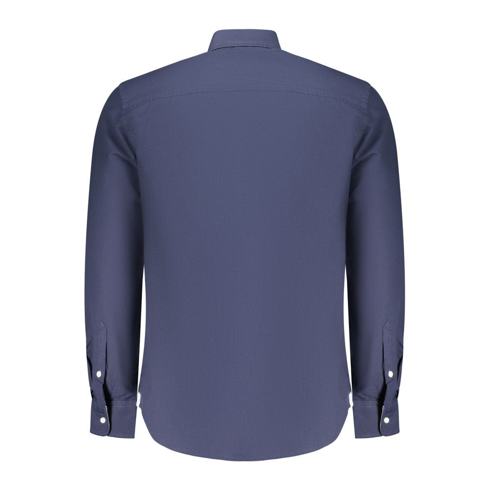 Dress Shirt by North Sails for men in cotton blue showcases a sharp silhouette, elegantly detailed with a sharp and sharp .
