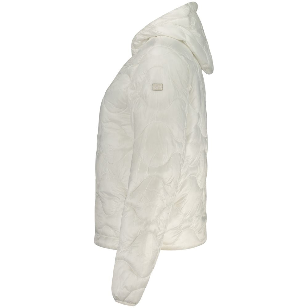 Hooded Windbreaker Jacket by Norway 1963 for women in polyamide white & signature showcases a modern silhouette, integrating pockets, hooded & windproof and a modern for a sophisticated finish.