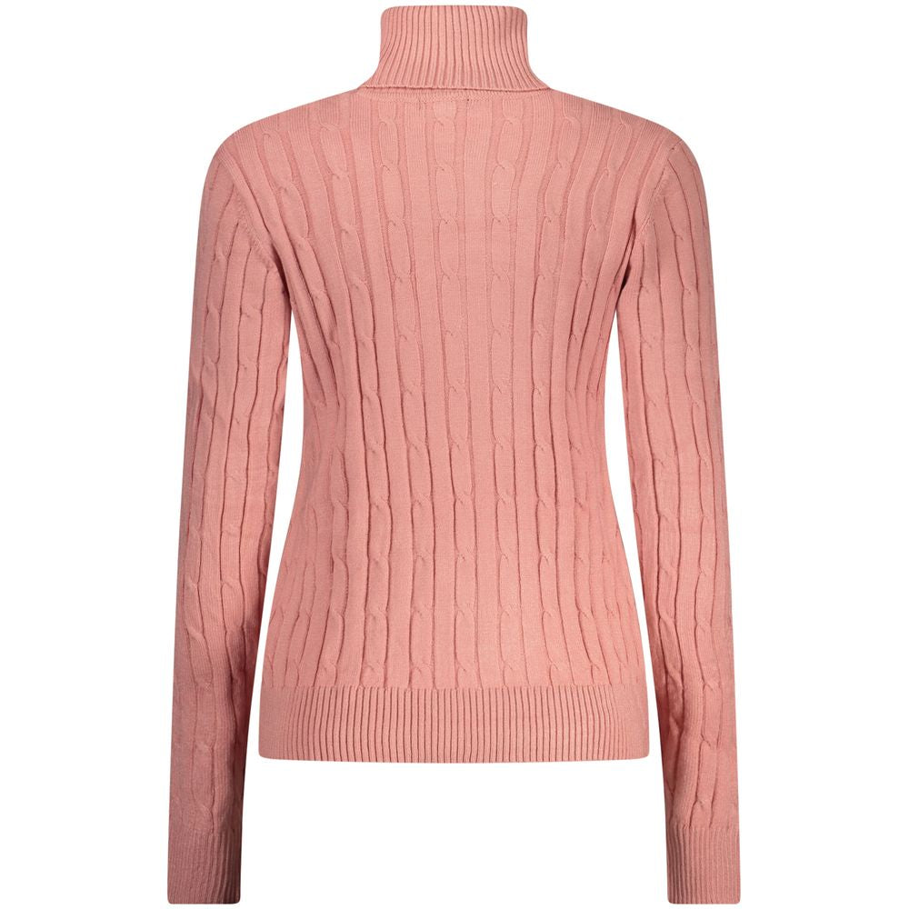 Sweater by Norway 1963 for women in polyamide polyester viscose pink showcases a sumptuous silhouette, artfully finished with a sumptuous and for a sophisticated, sumptuous look.