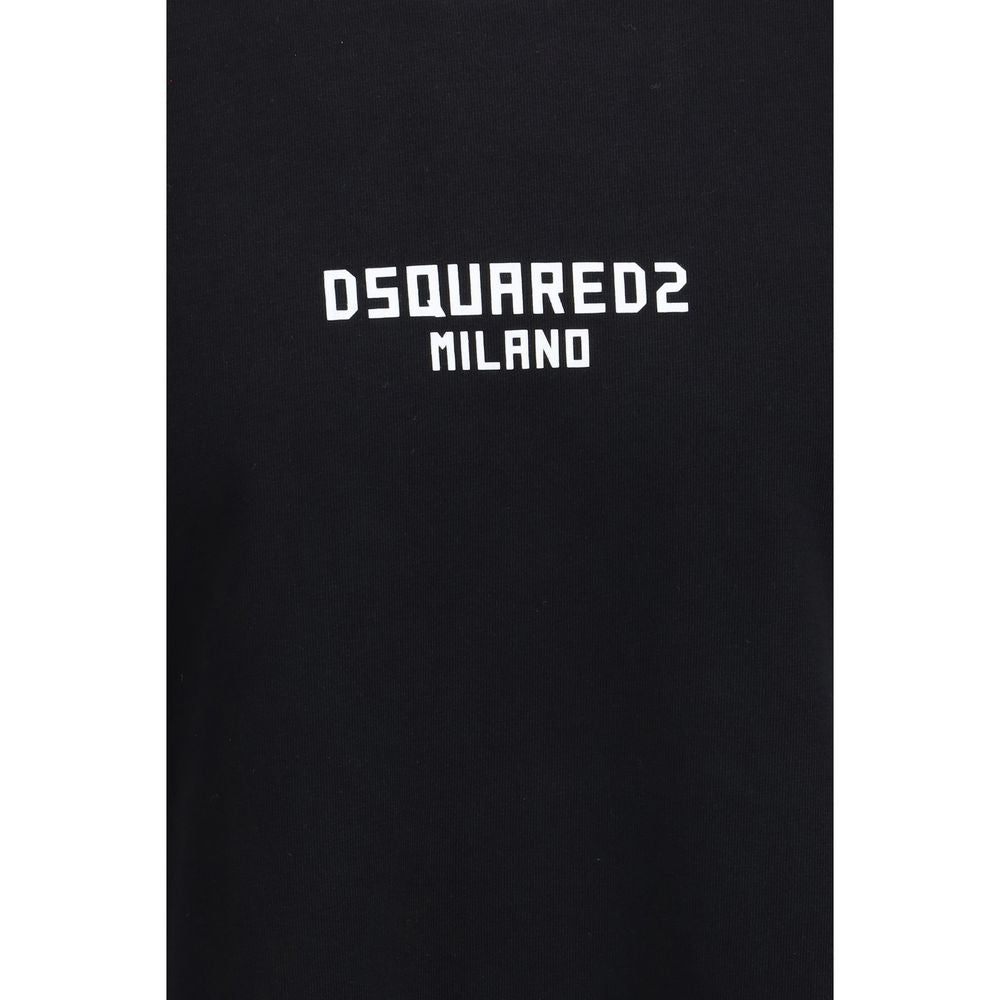 Dsquared² Men's Relaxed Fit Oversized Cotton T-Shirt - Black Print