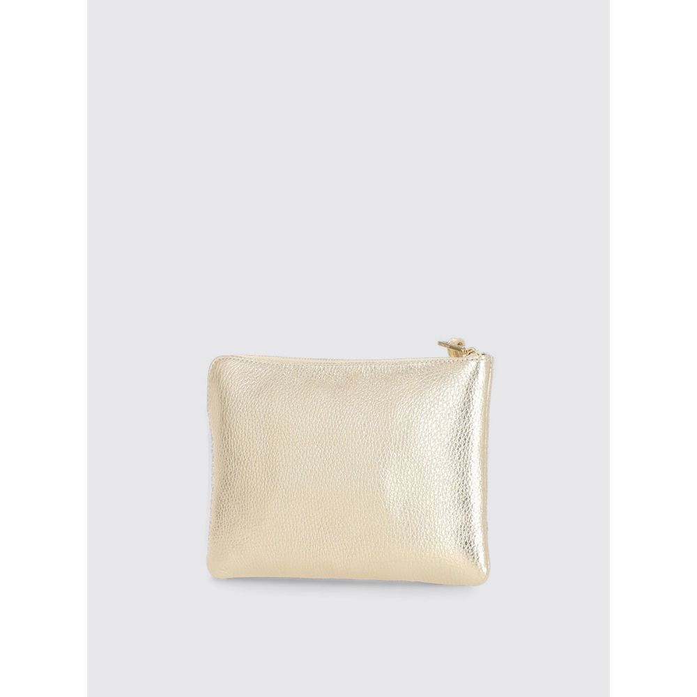 Coccinelle Leather Clutch Handbag - Gold