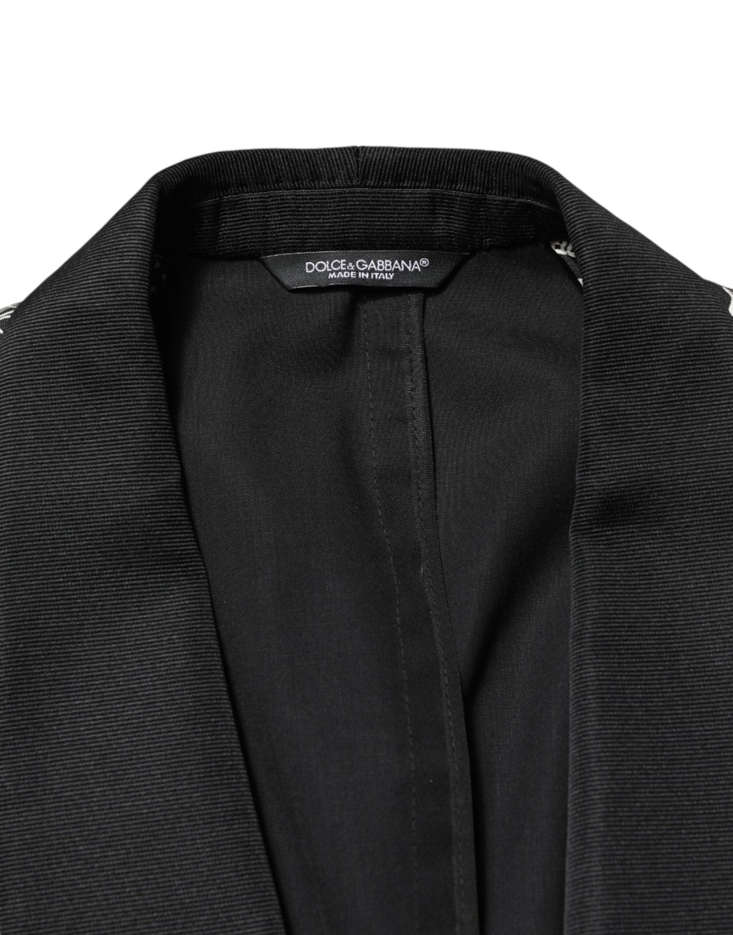 Dolce & Gabbana Black Jazz Club Silk Single Breasted Blazer