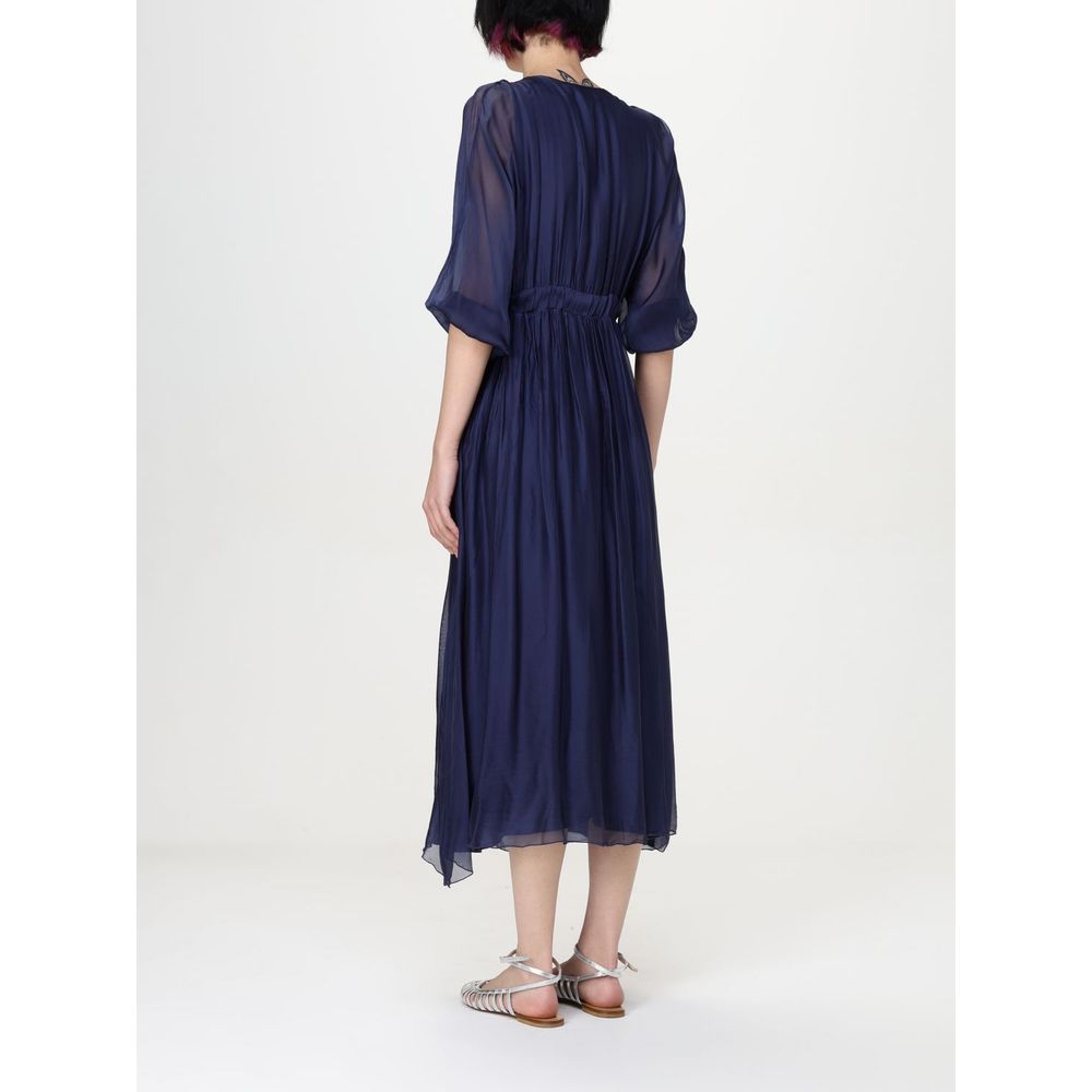 Kaos Green Silk Casual Dress