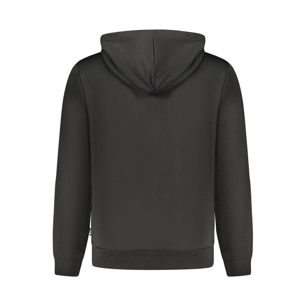 Sweatshirt by Fila for men in polyester black showcases a slouchy chic silhouette, artfully detailed with a slouchy chic and for a slouchy chic finish.