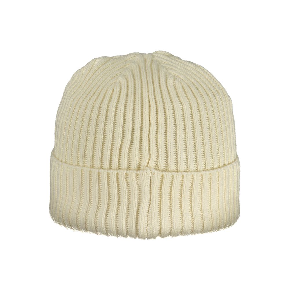 North Sails Crisp Cashmere Lana Wool Blend Beanie Hat - Azzurro White