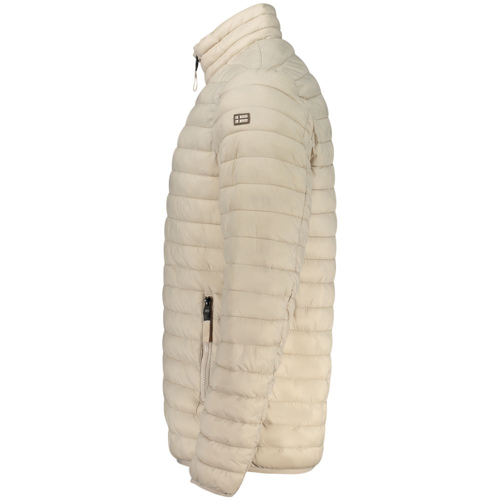 Puffer Jacket by Norway 1963 for men in polyamide beige presents a effortlessly chic silhouette, showcasing a sophisticated and premium lightweight, pockets & insulated for a truly effortlessly chic finish.