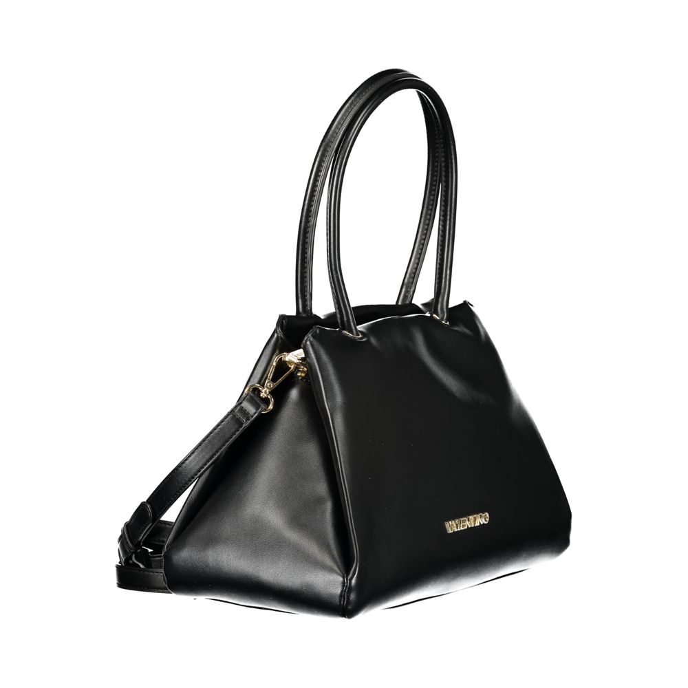 Handbag by Mario Valentino for women in polyethylene black presents a ornamental silhouette, showcasing a secure snap & zipper, ample document-holder, external-pockets & internal-pockets, and versatile shoulder-strap, adjustable-strap & handle for a ornamental finish.