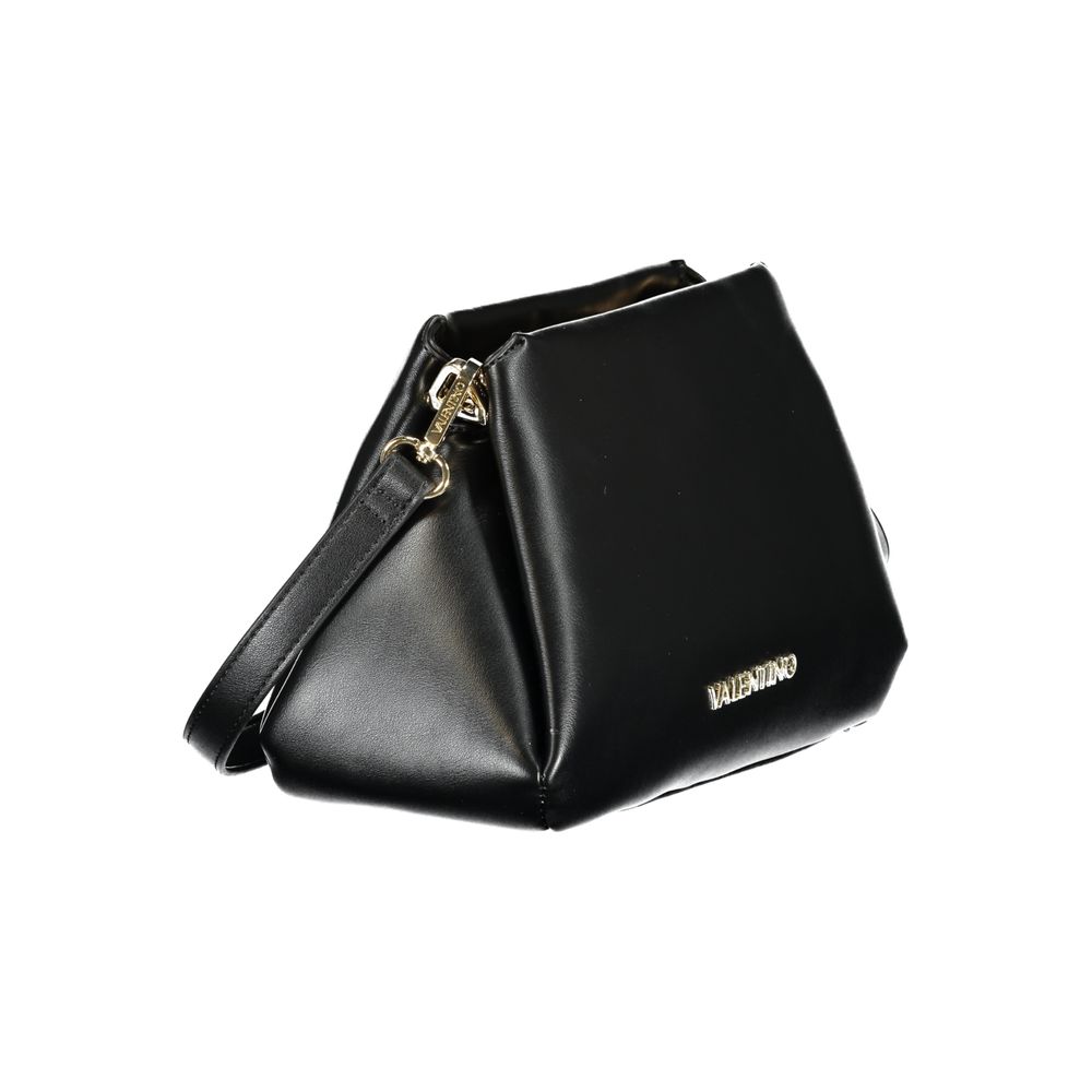 Handbag by Mario Valentino for women in polyethylene black features a refined silhouette, showcasing a secure snap & zipper, organized external-pockets & internal-pockets, and versatile shoulder-strap & adjustable-strap for a refined finish.