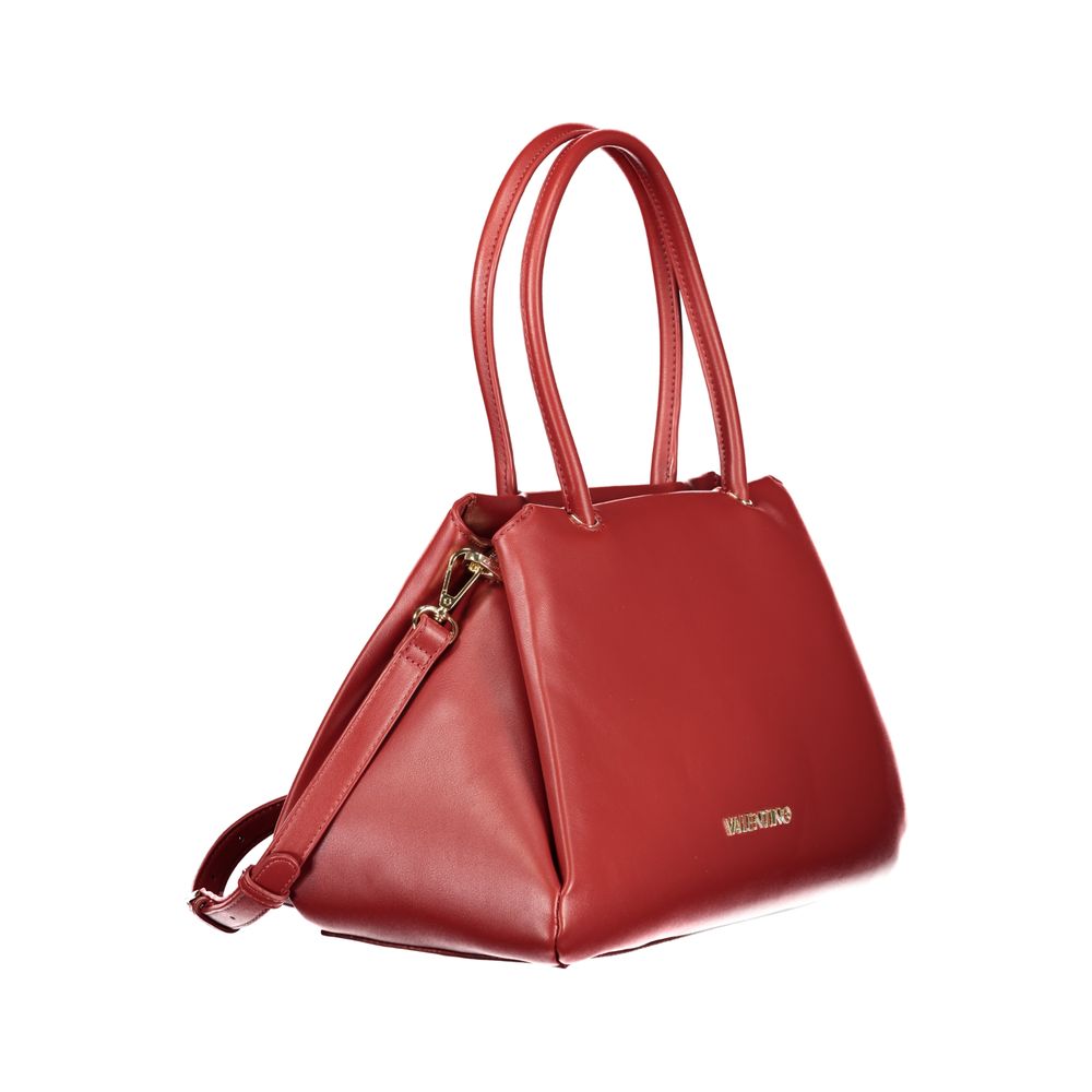 Handbag by Mario Valentino for women in polyethylene red features a ornamental silhouette, showcasing a secure snap & zipper, ample document-holder, external-pockets & internal-pockets, and ornamental shoulder-strap, adjustable-strap & handle for a sophisticated look.