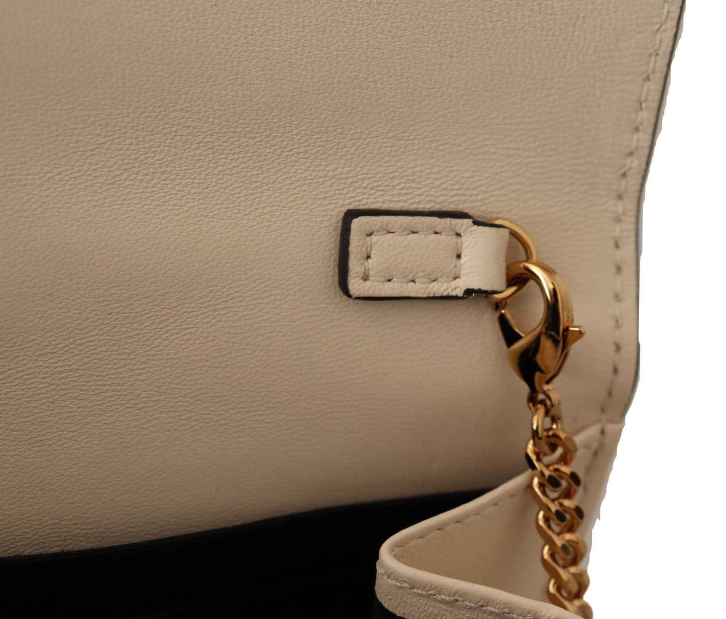 Versace White Nappa Leather Medusa Evening Bag