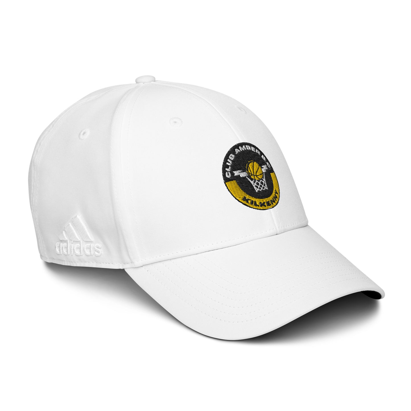 Club Amber Basketball Kilkenny Adidas Dad Hat - Designed by Moon Behind The Hill Available to Buy at a Discounted Price on Moon Behind The Hill Online Designer Discount Store