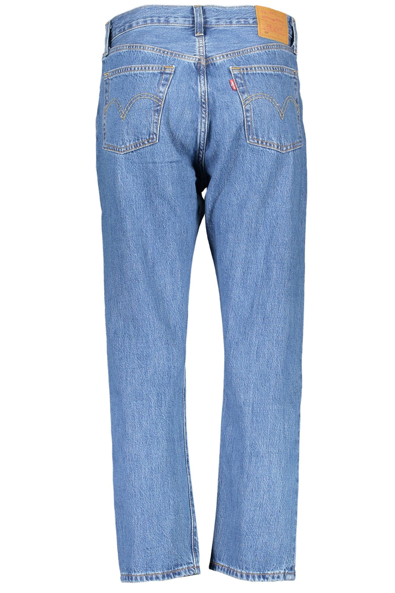 Chic Blue Cotton 5-Pocket Jeans for Women