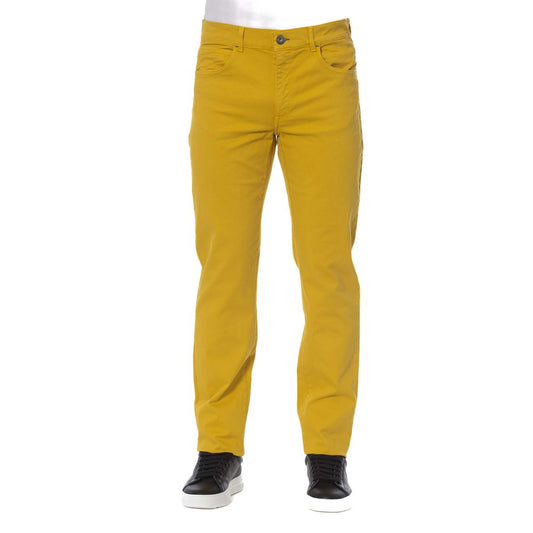 Yellow Cotton Jeans & Pant