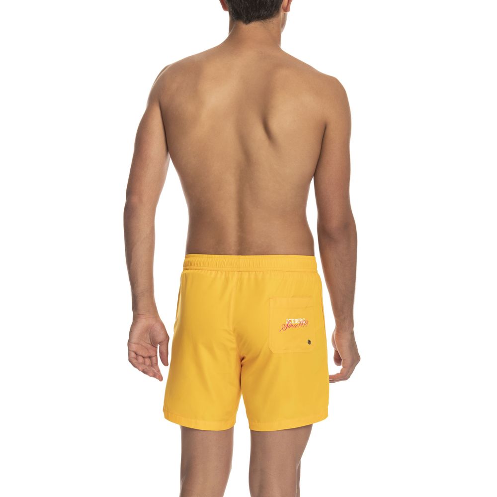 Iceberg Men's Yellow Polyester Swimwear