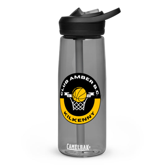 Club Amber Basketball Kilkenny Sports Water Bottle - Designed by Moon Behind The Hill Available to Buy at a Discounted Price on Moon Behind The Hill Online Designer Discount Store