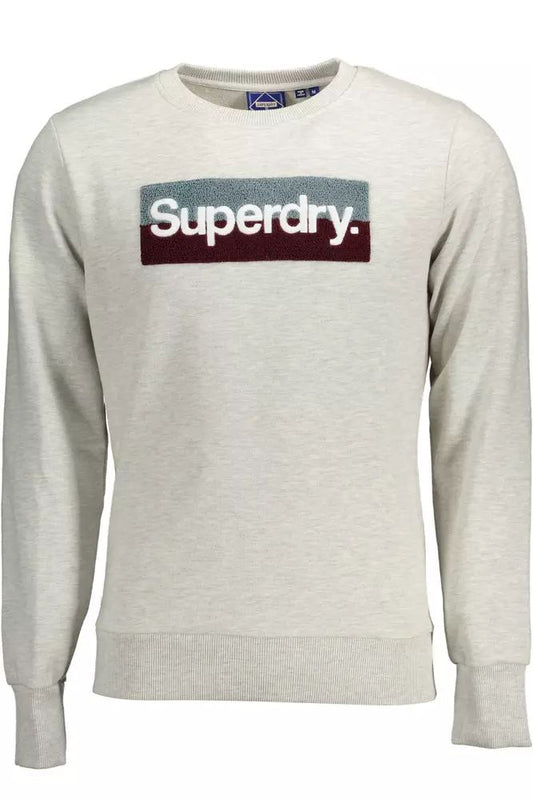 Superdry Men's Gray Cotton Round Neck Sweater