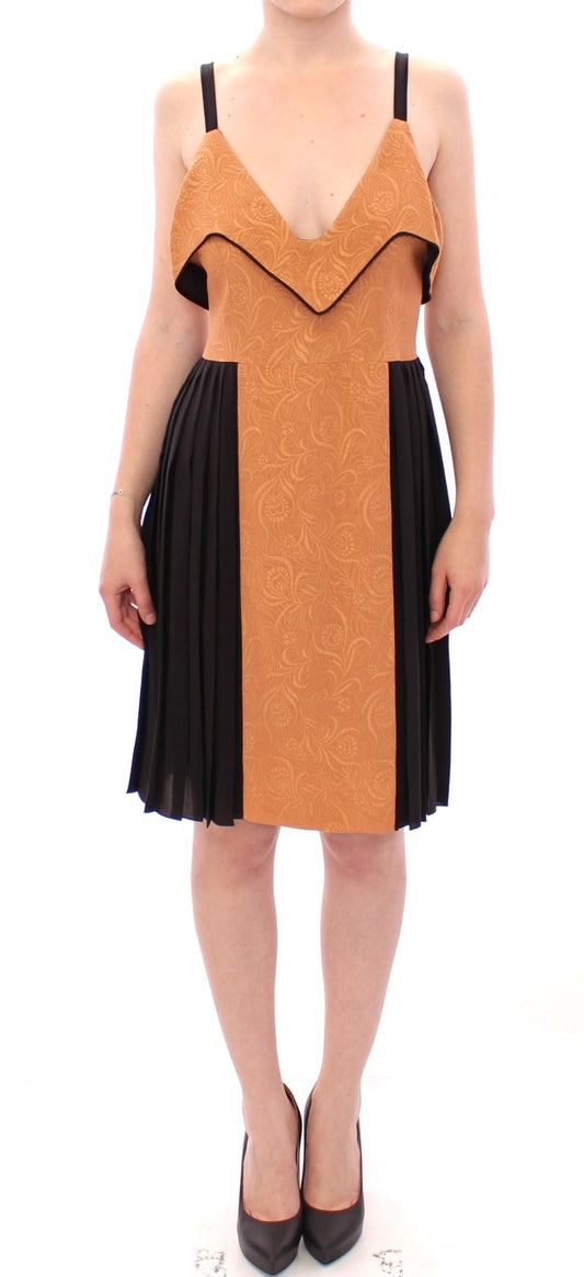 Black Bronze Silk Sleeveless Above Sheath Dress - Designed by FILOS Available to Buy at a Discounted Price on Moon Behind The Hill Online Designer Discount Store