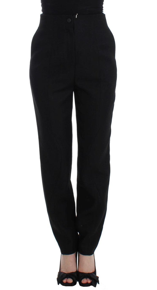 Black High Waist Straight Slim Dress Pants - Designed by KAALE SUKTAE Available to Buy at a Discounted Price on Moon Behind The Hill Online Designer Discount Store