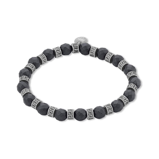 s.Oliver Men's Hematitis Bead Bracelet 2012601 designed by s.Oliver available from Moon Behind The Hill's Men's Jewellery & Watches range