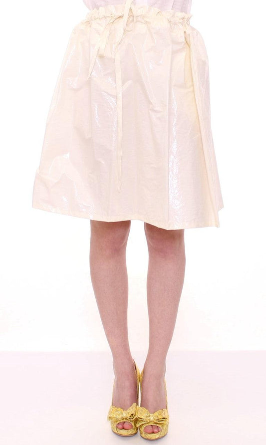 White Above-Knee Stretch Waist Strap Skirt designed by Licia Florio available from Moon Behind The Hill's Women's Clothing range