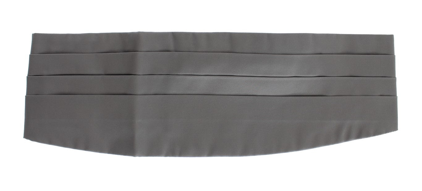 Gray Waist Belt Silk Cummerbund - Designed by Dolce & Gabbana Available to Buy at a Discounted Price on Moon Behind The Hill Online Designer Discount Store