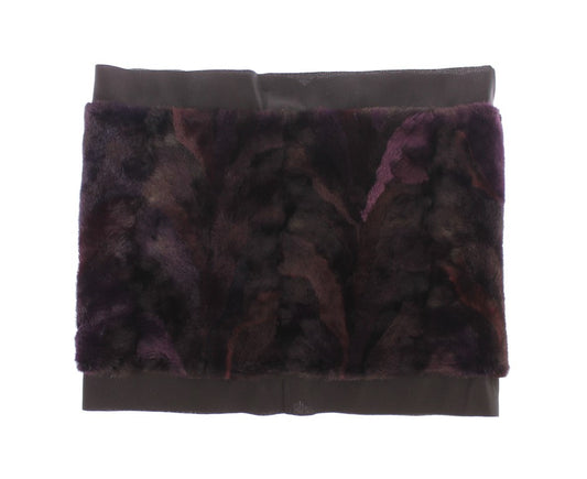 Purple MINK Fur Scarf Foulard Neck Wrap designed by Dolce & Gabbana available from Moon Behind The Hill's Women's Accessories range