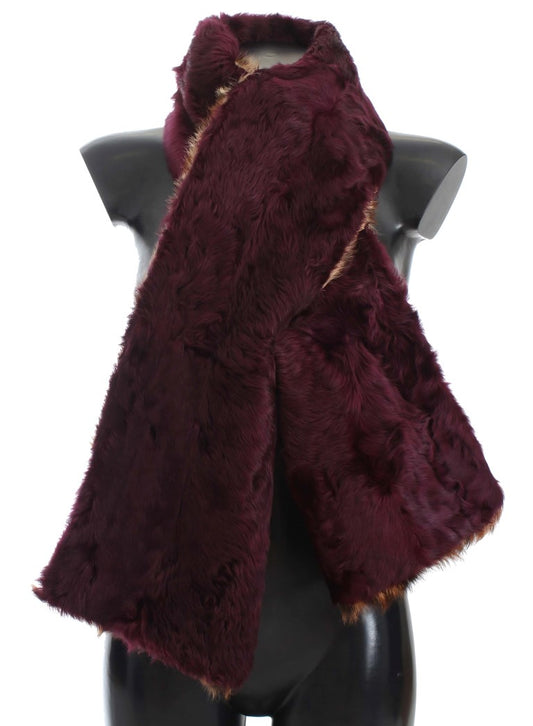 Purple Lamb Fur Leopard Print Scarf designed by Dolce & Gabbana available from Moon Behind The Hill's Women's Accessories range