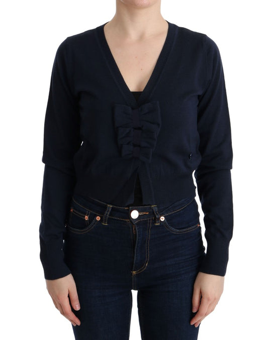 Blue Wool Blouse Sweater designed by MARGHI LO' available from Moon Behind The Hill's Women's Clothing range