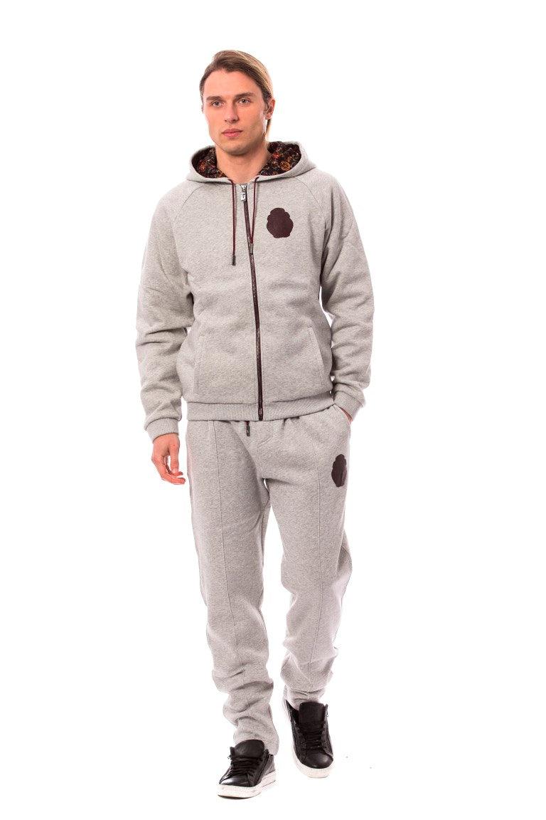 Billionaire Italian Couture Men's Gray Cotton Hooded Sweatsuit – Moon  Behind The Hill