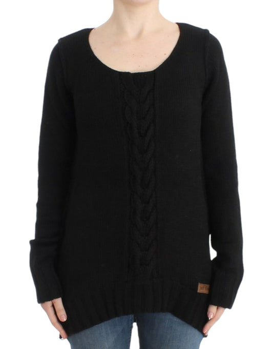 Cavalli Women's Black knitted wool sweater