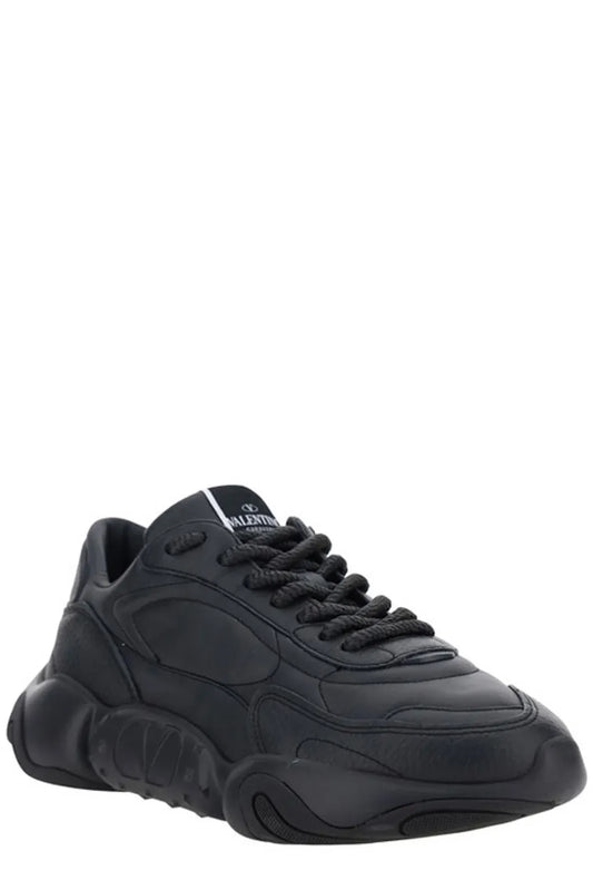 Black Calf Leather Garavani Sneakers - Designed by Valentino Available to Buy at a Discounted Price on Moon Behind The Hill Online Designer Discount Store