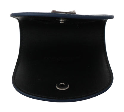 Blue Leather Holder Pocket Condom Case - Designed by Dolce & Gabbana Available to Buy at a Discounted Price on Moon Behind The Hill Online Designer Discount Store