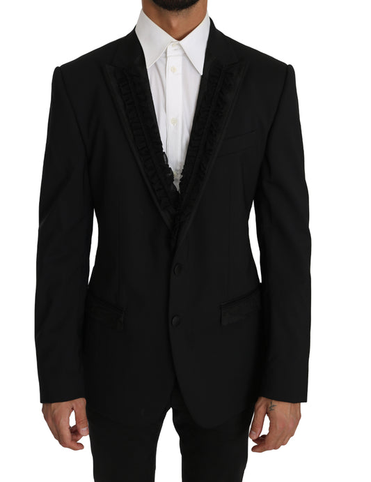Dolce & Gabbana Men's Black Wool MARTINI Torrero Blazer Jacket