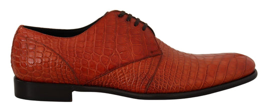 Orange Exotic Leather Dress Derby Shoes designed by Dolce & Gabbana available from Moon Behind The Hill 's Shoes > Mens range