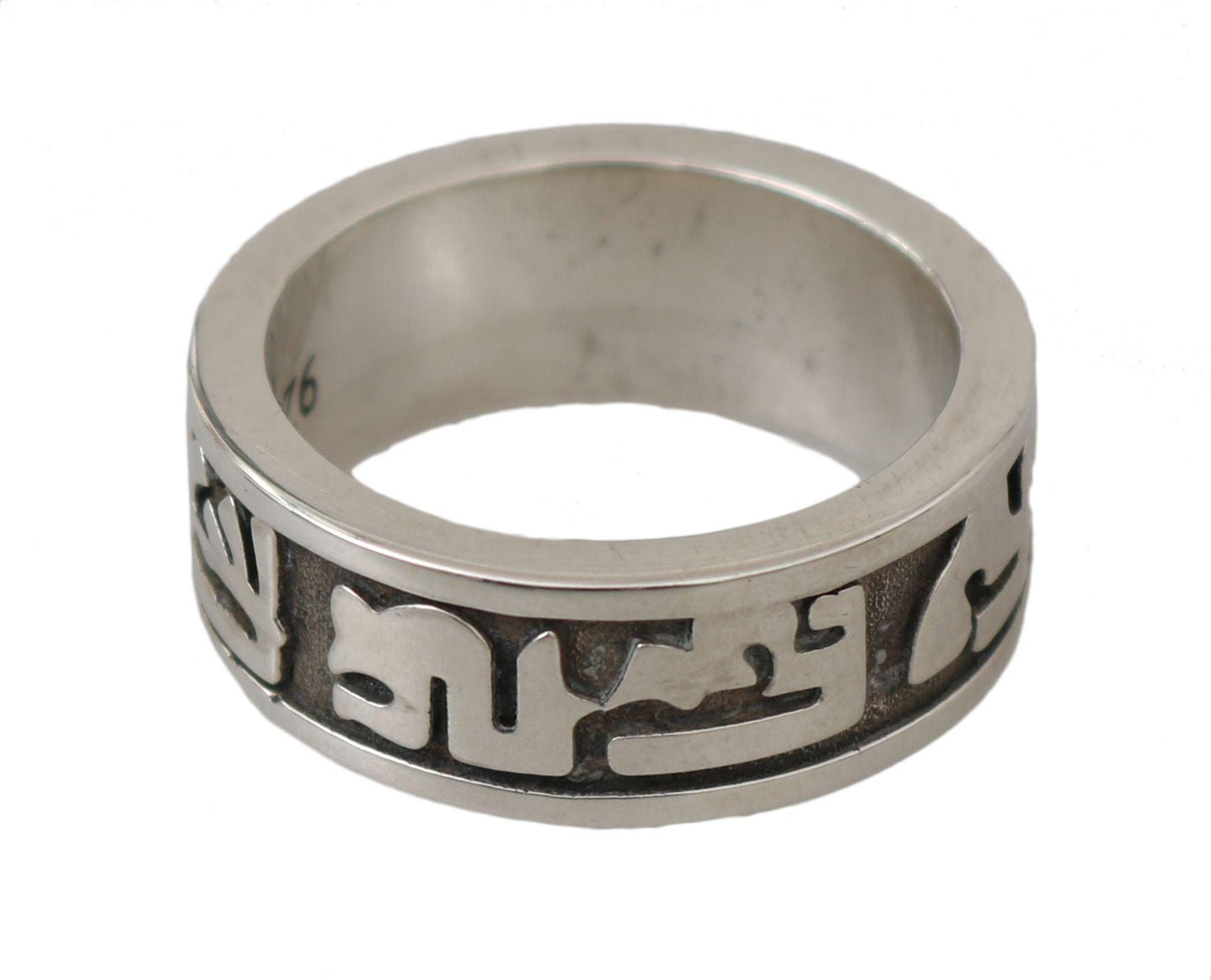 Silver Sterling Hieroglyph Men 925 Authentic designed by Nialaya available from Moon Behind The Hill 's Jewelry > Rings > Mens range