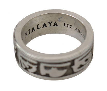Silver Sterling Hieroglyph Men 925 Authentic designed by Nialaya available from Moon Behind The Hill 's Jewelry > Rings > Mens range