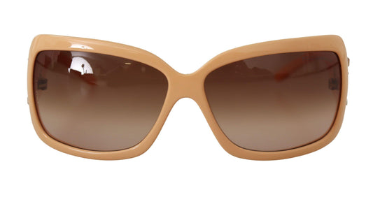 Beige Cat Eye PVC Frame Brown Lenses Shades Sunglasses - Designed by Dolce & Gabbana Available to Buy at a Discounted Price on Moon Behind The Hill Online Designer Discount Store