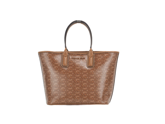Michael Kors Jodie Small Jacquard Logo Tote Bag (Luggage Brown)