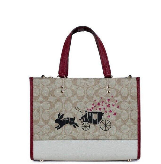 Coach Dempsey Medium Lunar New Year Rabbit Signature Carryall Tote Bag - Designed by COACH Available to Buy at a Discounted Price on Moon Behind The Hill Online Designer Discount Store