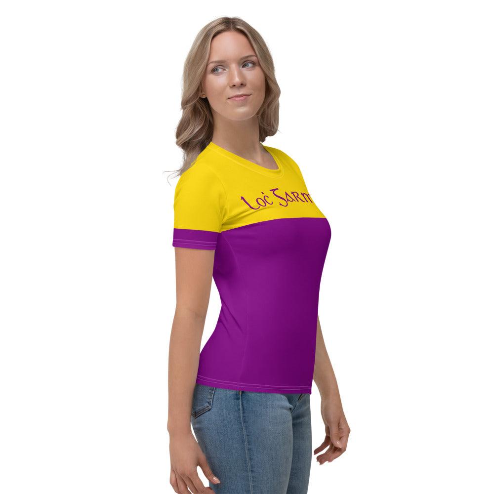 Women's Loċ Garman 1950s Retro Wexford Supporters T-shirt designed by Moon Behind The Hill available from Moon Behind The Hill's Women's Clothing range