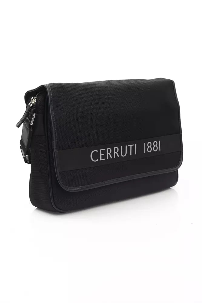 Cerruti 1881 Men's Black Nylon Messenger Bag - Designed by Cerruti 1881 Available to Buy at a Discounted Price on Moon Behind The Hill Online Designer Discount Store