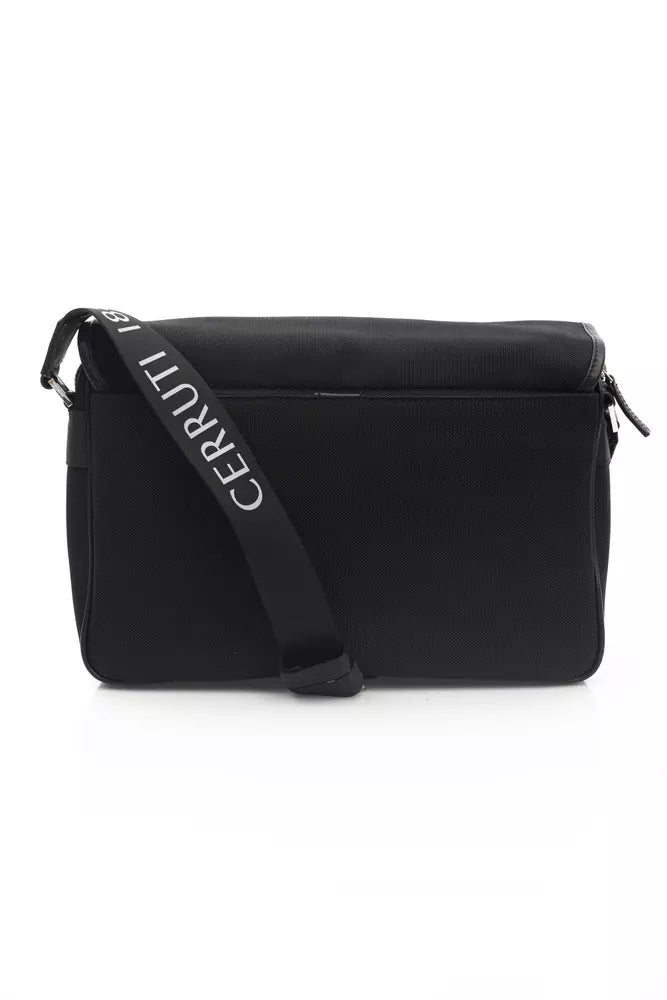 Cerruti 1881 Men's Black Nylon Messenger Bag - Designed by Cerruti 1881 Available to Buy at a Discounted Price on Moon Behind The Hill Online Designer Discount Store