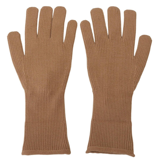 Dolce & Gabbana Beige Cashmere Knitted Hands Mitten Mens Gloves - Designed by Dolce & Gabbana Available to Buy at a Discounted Price on Moon Behind The Hill Online Designer Discount Store