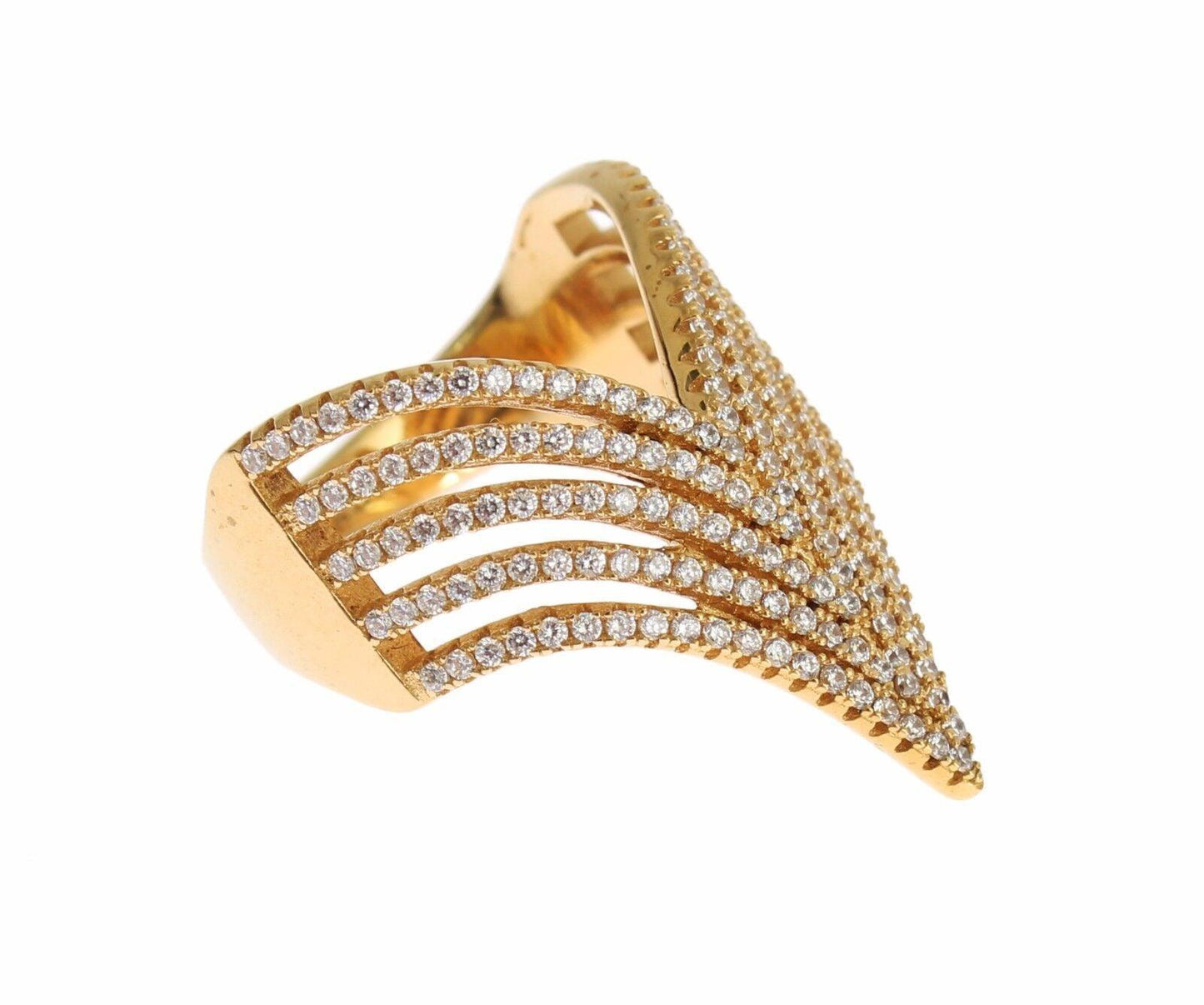 Gold 925 Sterling Silver Ring - Designed by Nialaya Available to Buy at a Discounted Price on Moon Behind The Hill Online Designer Discount Store