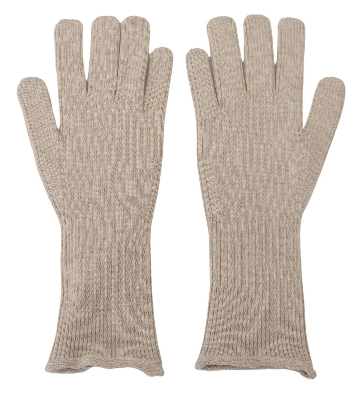 Dolce & Gabbana Ivory Cashmere Silk Hands Mitten Mens Gloves - Designed by Dolce & Gabbana Available to Buy at a Discounted Price on Moon Behind The Hill Online Designer Discount Store