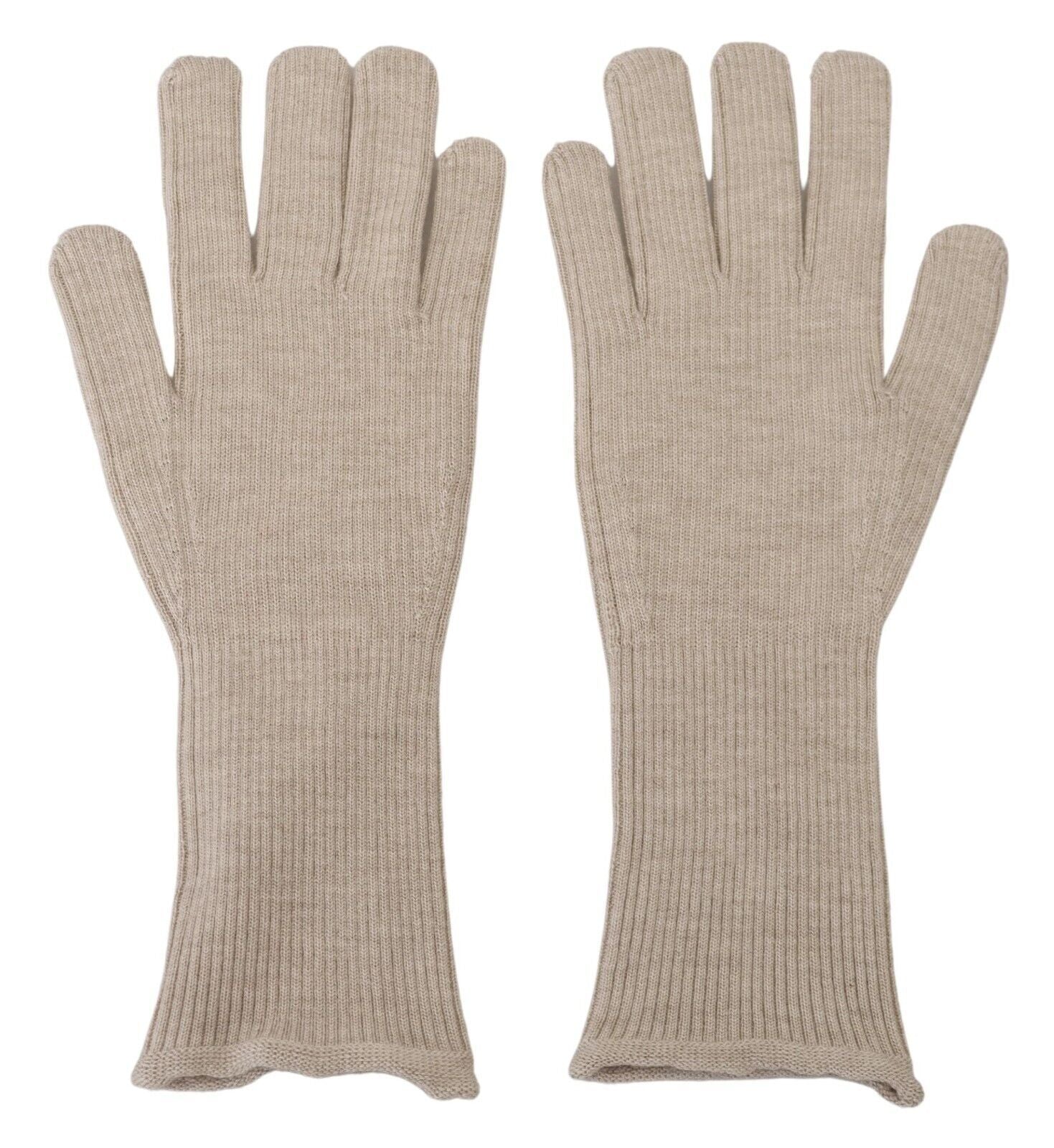 Dolce & Gabbana Ivory Cashmere Silk Hands Mitten Mens Gloves - Designed by Dolce & Gabbana Available to Buy at a Discounted Price on Moon Behind The Hill Online Designer Discount Store