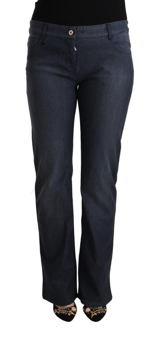 Marghi Lo' Women's Dark Blue Cotton Straight Denim Jeans designed by MARGHI LO' available from Moon Behind The Hill 's Clothing > Pants > Womens range